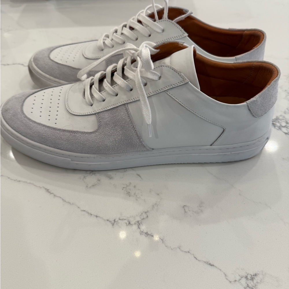 Beckett Simonon White and Gray Sneakers Minimalist Design